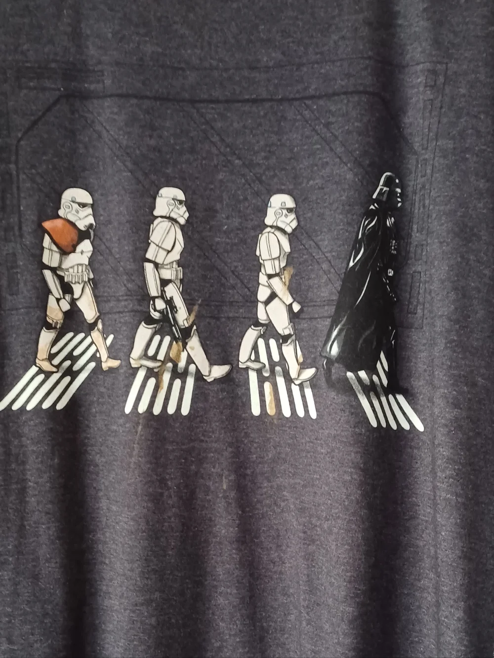 Upcycled Star Wars Dark Gray Stormtrooper Abbey Road Tee - Picture 3 of 7